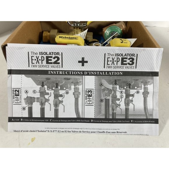 New H-44443WPR Webstone/NIBCO 3/4" Isolator E-X-P- E2 Valve Kit - open box - Picture 2 of 5